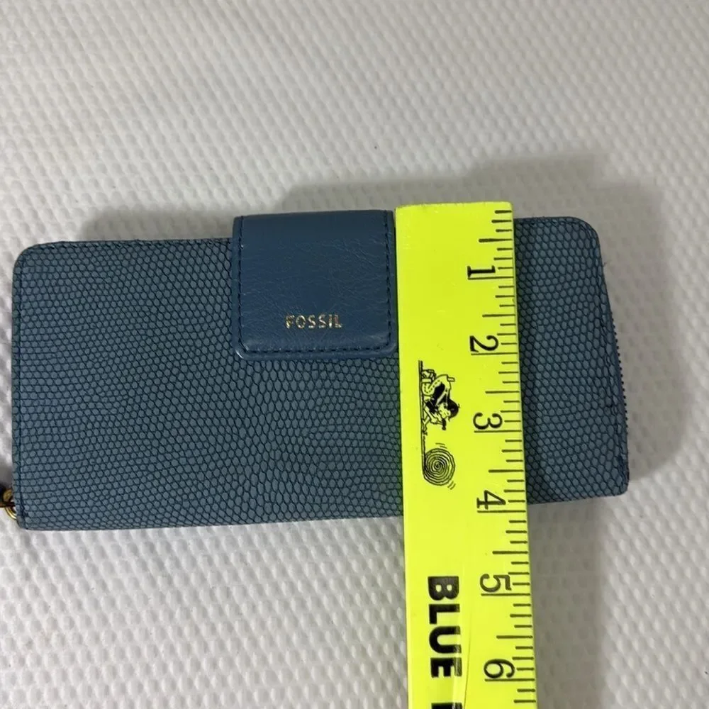 Fossil wallet Pebble Blue Leather